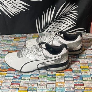 Puma White Silver Sneakers Men’s Size 13 EU 47 – Classic Comfort